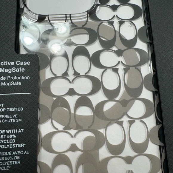 Coach Signature iPhone 15 Pro Protective Case NWT Phone Case Designer MagSafe - Picture 8 of 10